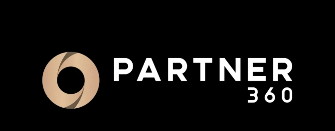 Logo oficial de Partner 360, formación de marketing digital y marketing de afiliación.