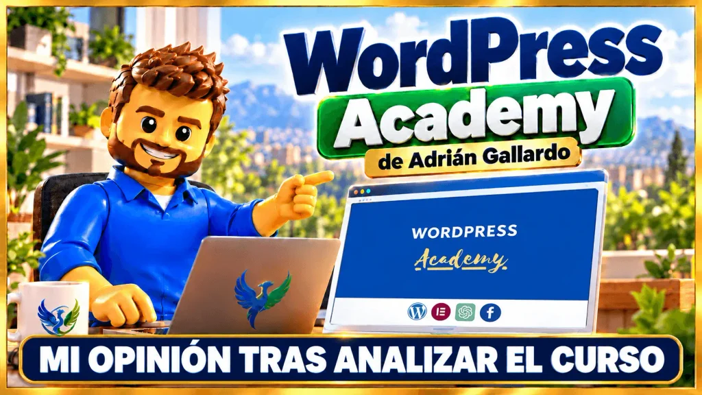 Logotipo de WordPress Academy, formación de Adrián Gallardo para aprender a crear páginas web con WordPress.